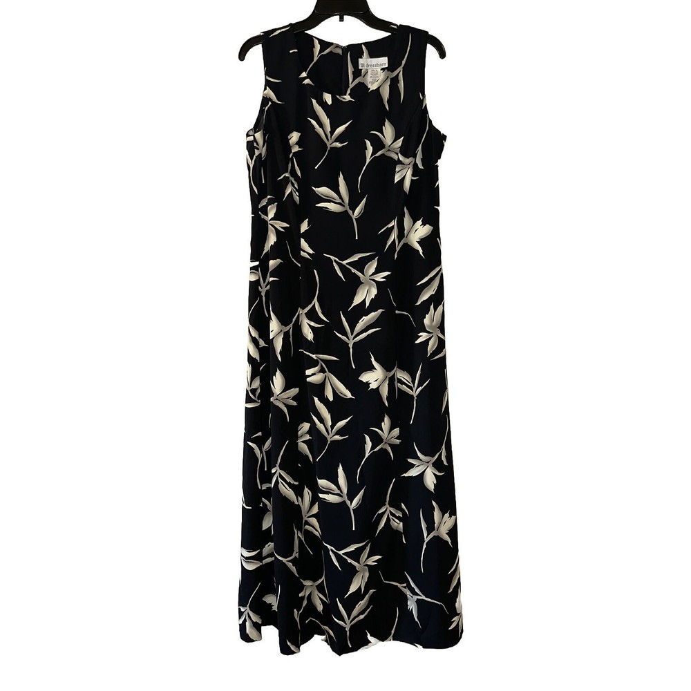 Women Dressbarn Dress 10‎ Sleeveless Sheath Midi Casual Maxi Zip  Cream Scoop